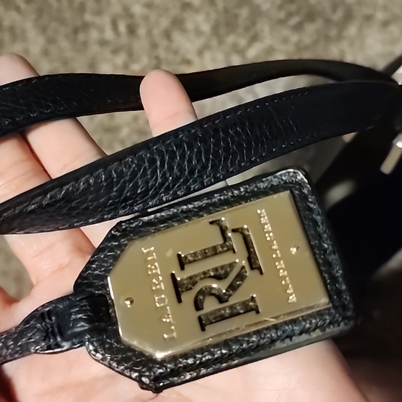 RALPH LAUREN PEBBLED LEATHER GOLD LINED LARGE TOTE EUC - Picture 5 of 12